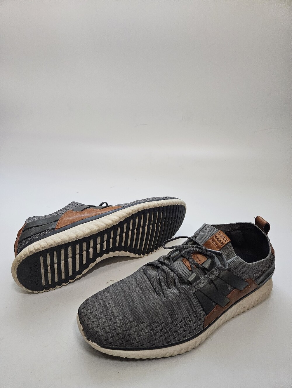 Cole Haan Men's Grand Motion Woven Stitchlite Sneaker, Magnet, Sz 11